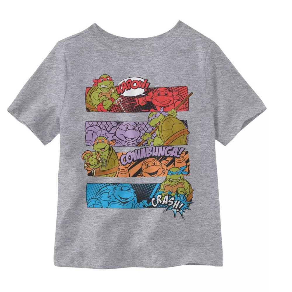 Little Boys Teenage Mutant Ninja Turtles Comic Book Clips Graphic T-shirt Size 2